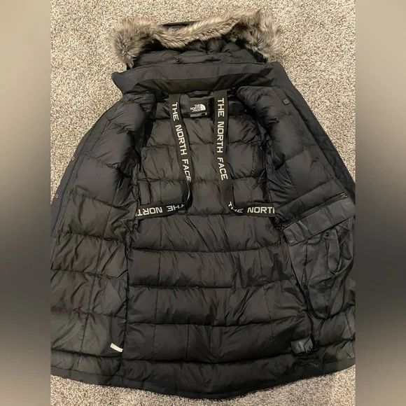 The North Face Parka XS Black Shavana Down Parka Coat with Suspenders - Picture 8 of 14